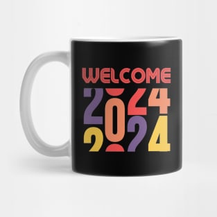 Welcome 2024 Typography Mug